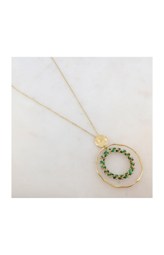 Collier - Acier inoxydable doré & perles de rocaille