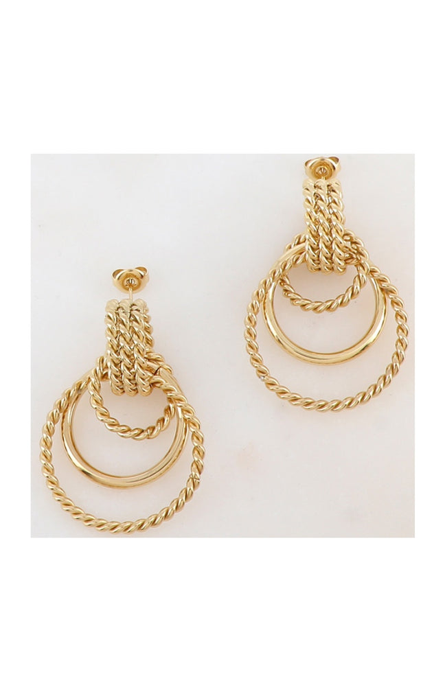 Boucles d'oreilles - Acier inoxydable doré