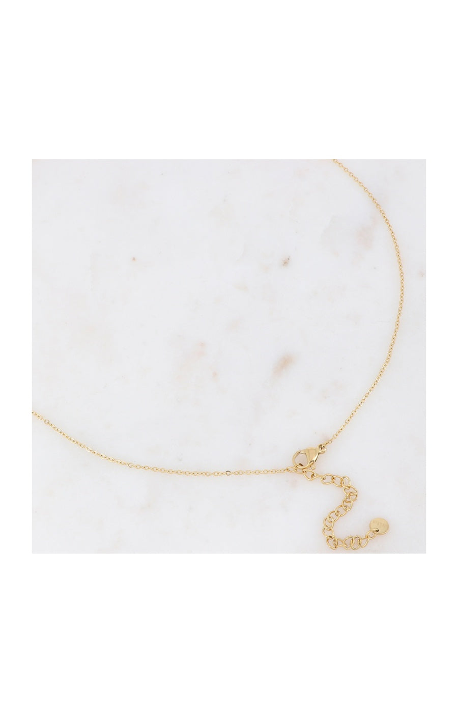 Collier - Acier inoxydable doré & zirconiums