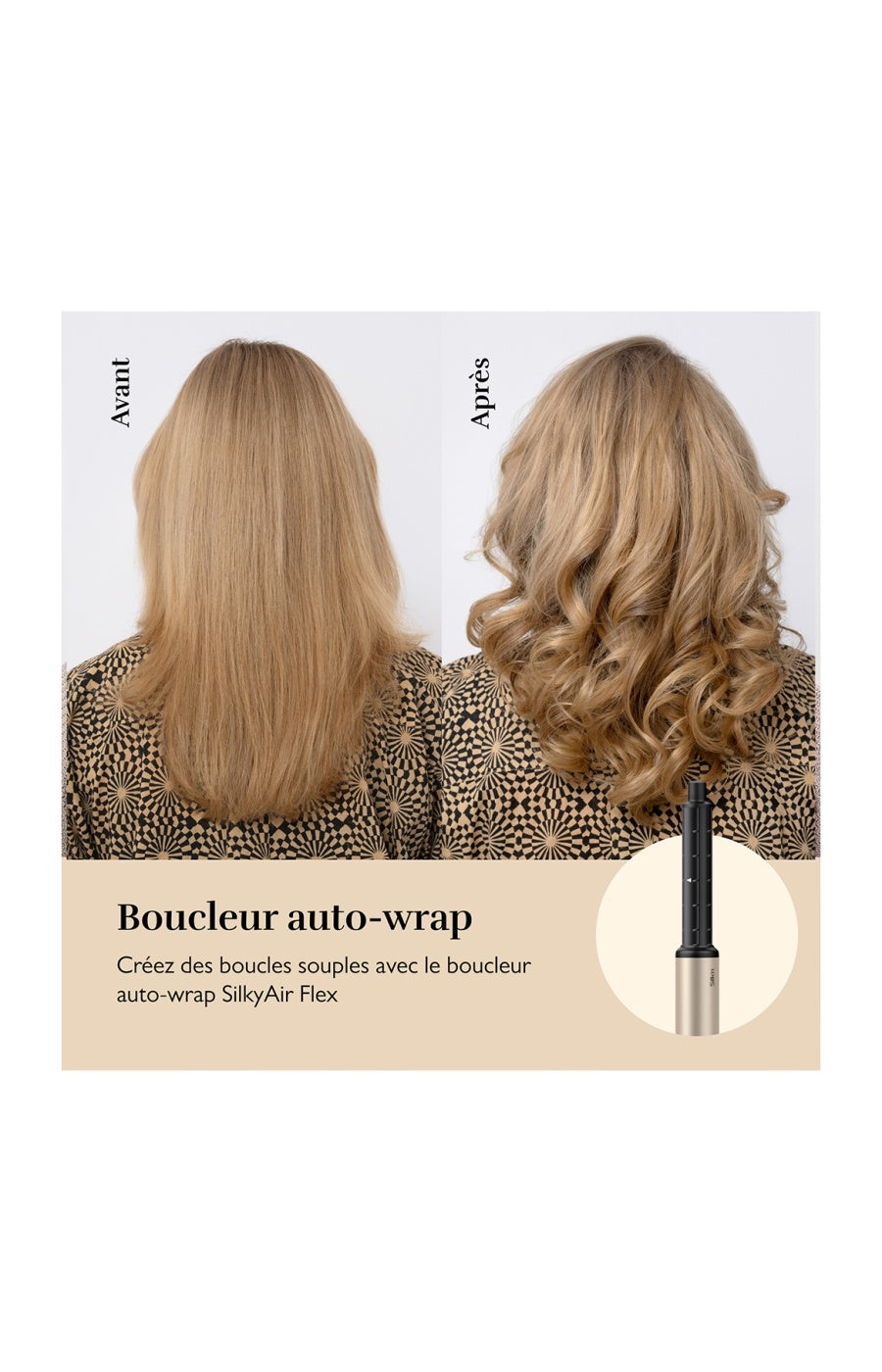 Sèche-cheveux tout-en-1 - 5 embouts - Doré