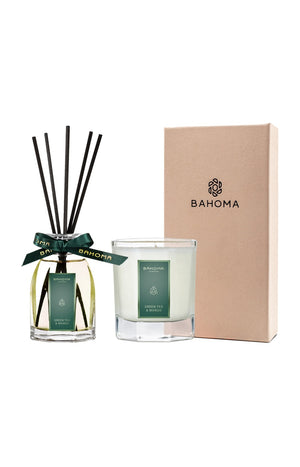 Coffret bougie parfumée & diffuseur d'ambiance - Thé vert & mangue - 2 produits