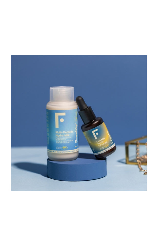 Sérum protecteur & lait hydratant - Céramides & peptides - Visage