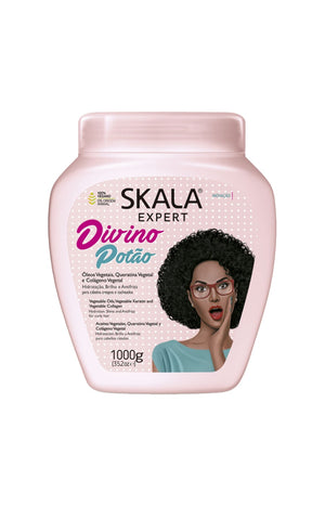 Crème de soin nourrissante vegan - Ricin, argan & kératine - Cheveux bouclés à crépus -1 L