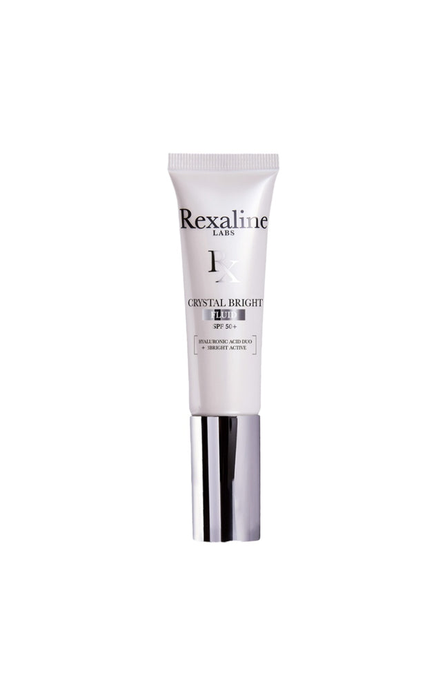Soin matifiant & éclaircissant SPF 50 - Acide hyaluronique - Crystal bright fluid - Visage - 30 ml
