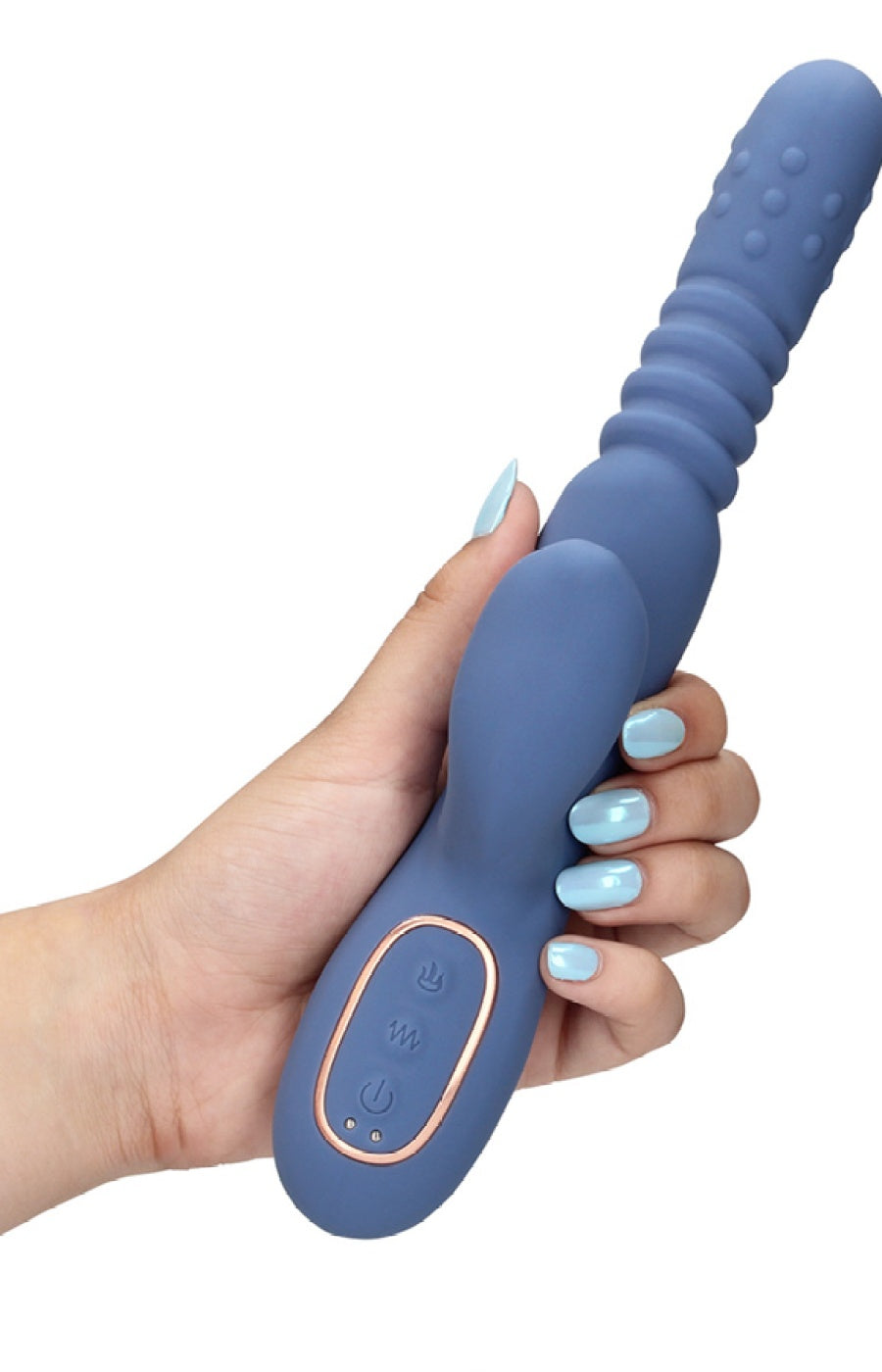 Vibromasseur - Perles rotatives chauffantes - Bleu