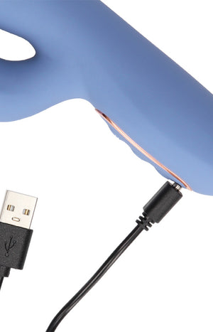 Vibromasseur - Perles rotatives chauffantes - Bleu