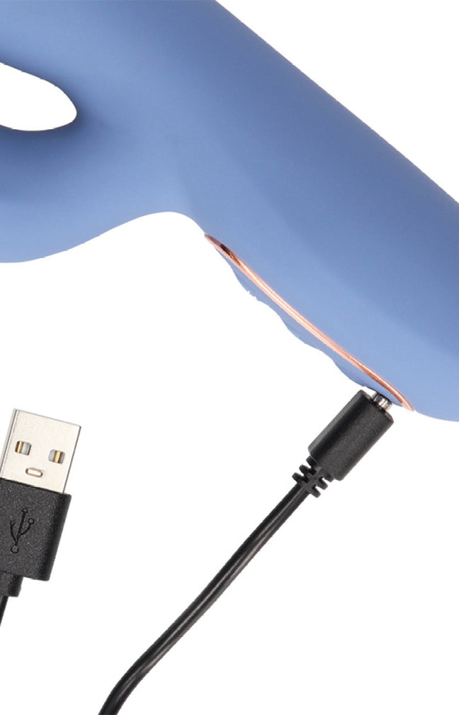 Vibromasseur - Perles rotatives chauffantes - Bleu