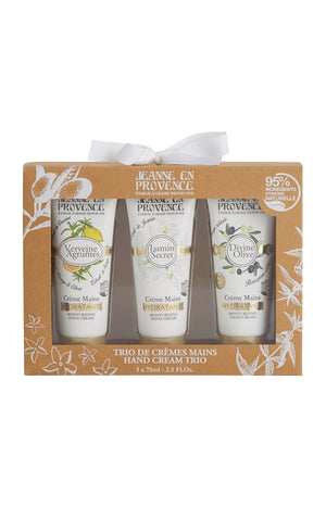 Crèmes hydratantes mains - Olive, Jasmin, Verveine - 3 x 75 ml