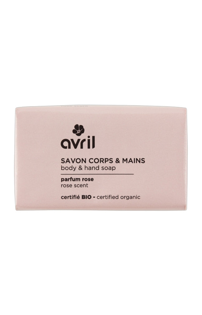 Savon solide bio - Rose - Corps & mains - 100 g