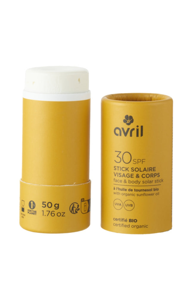 Stick solaire bio SPF 30 - Huile de tournesol - Visage & corps - 50 g