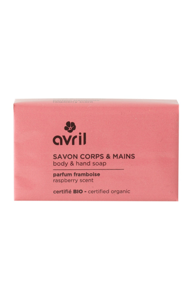 Savon solide bio - Framboise - Corps & mains - 100 g