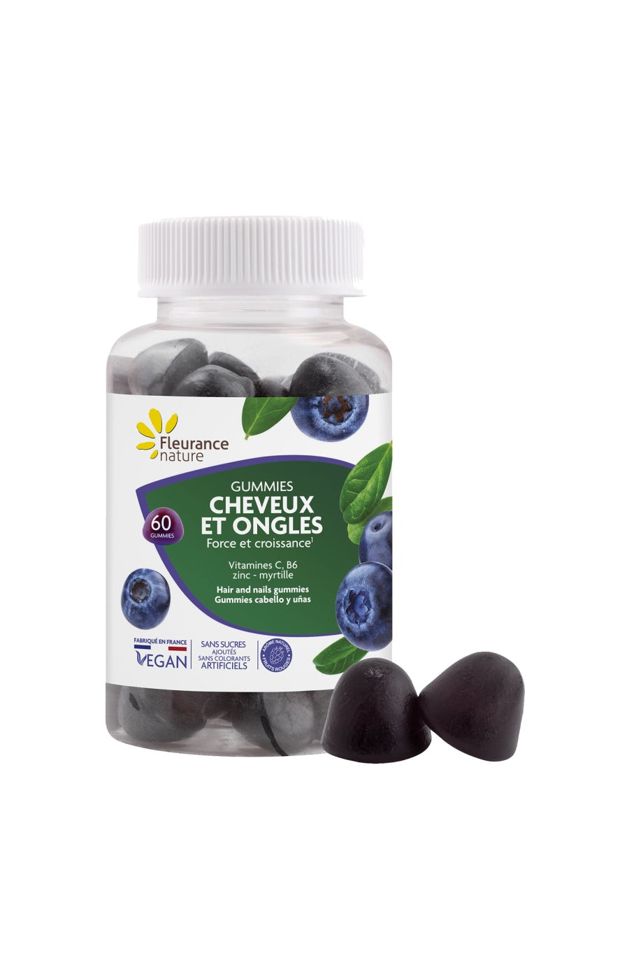 Gummies cheveux & ongles - Fruits rouges - 1 mois