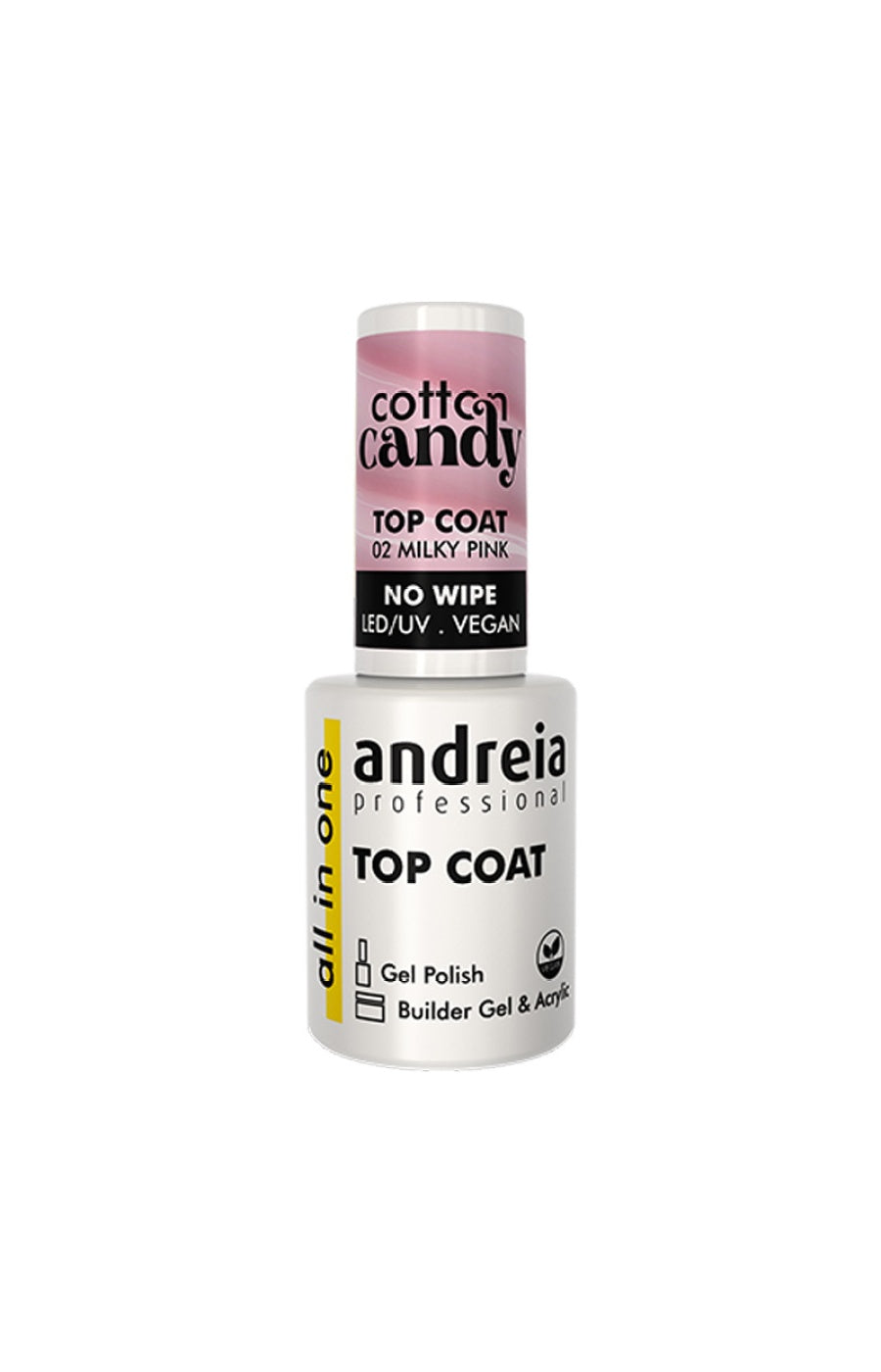 Top coat Cotton Candy - n°02 Milky Pink - All In One - 10,5 ml