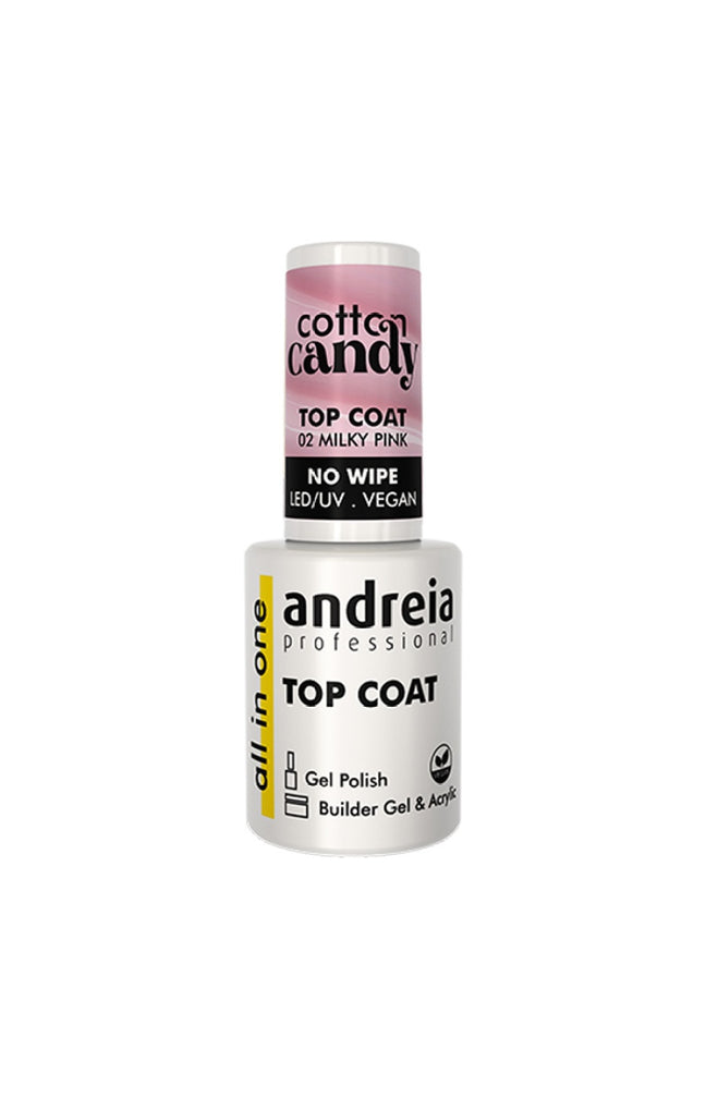 Top coat Cotton Candy - n°02 Milky Pink - All In One - 10,5 ml