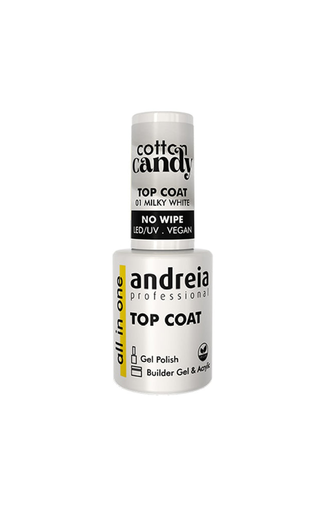 Top coat Cotton Candy - n°02 Milky White - All In One - 10,5 ml