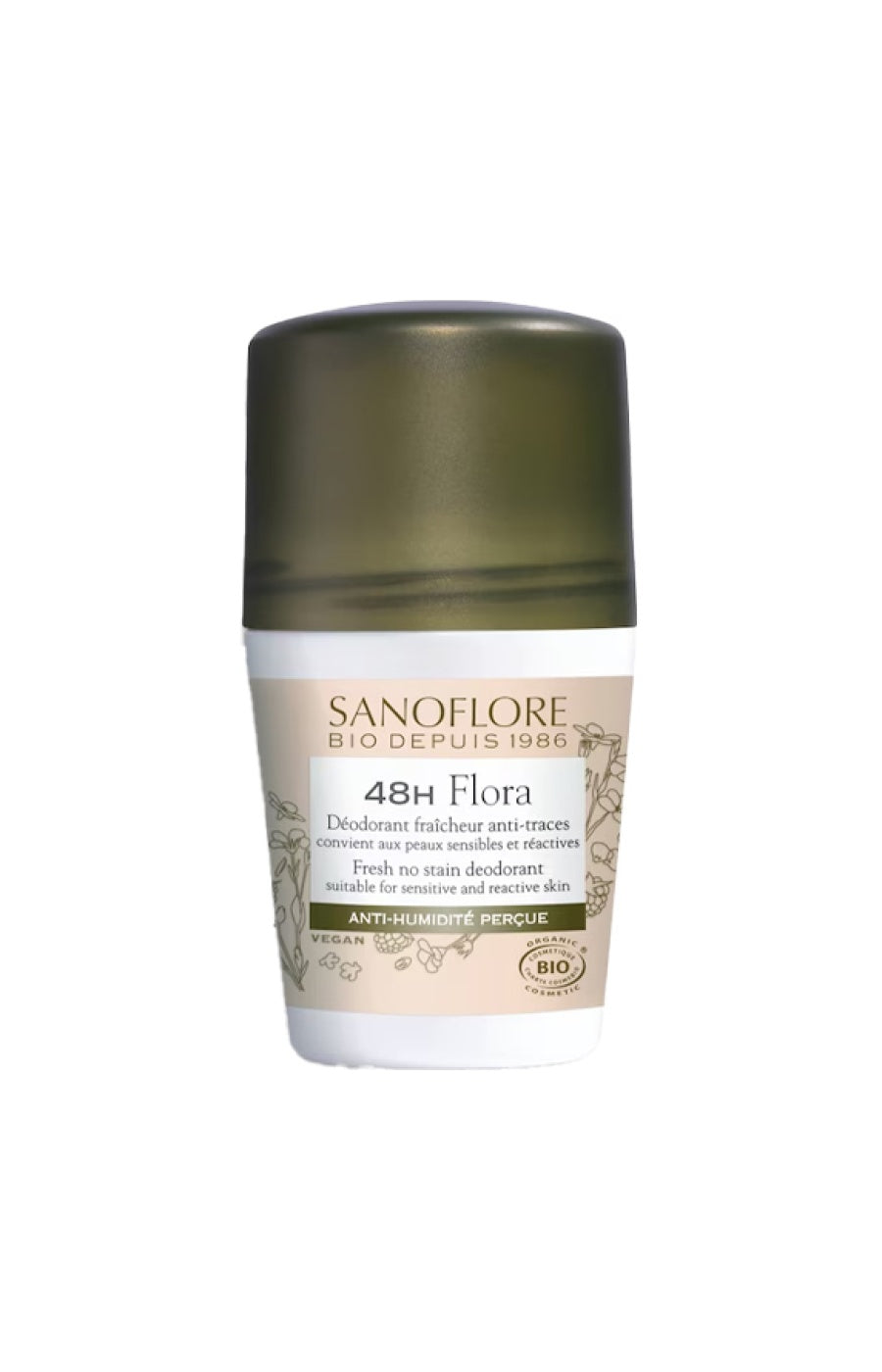 Déodorant roll-on bio 24h - Flora - 50 ml