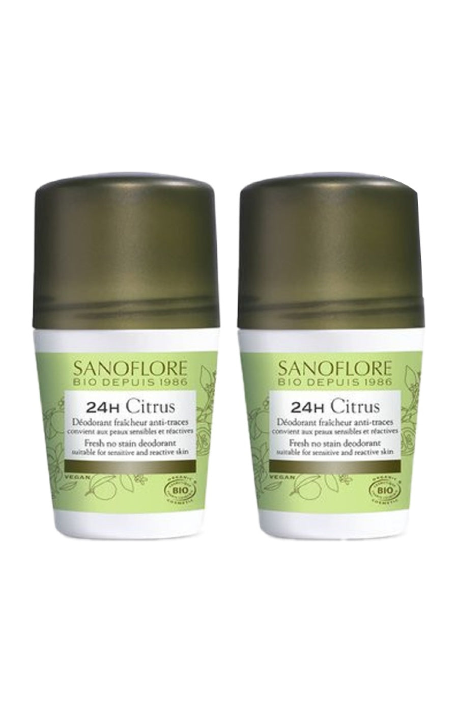 Déodorants roll-on bio 24h - Citrus - 2 x 50 ml