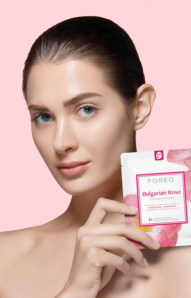 Masques en tissu régénérant - Farm To Face - Huile de rose - Peaux sèches - 3 unités