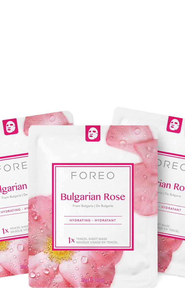 Masques en tissu régénérant - Farm To Face - Huile de rose - Peaux sèches - 3 unités