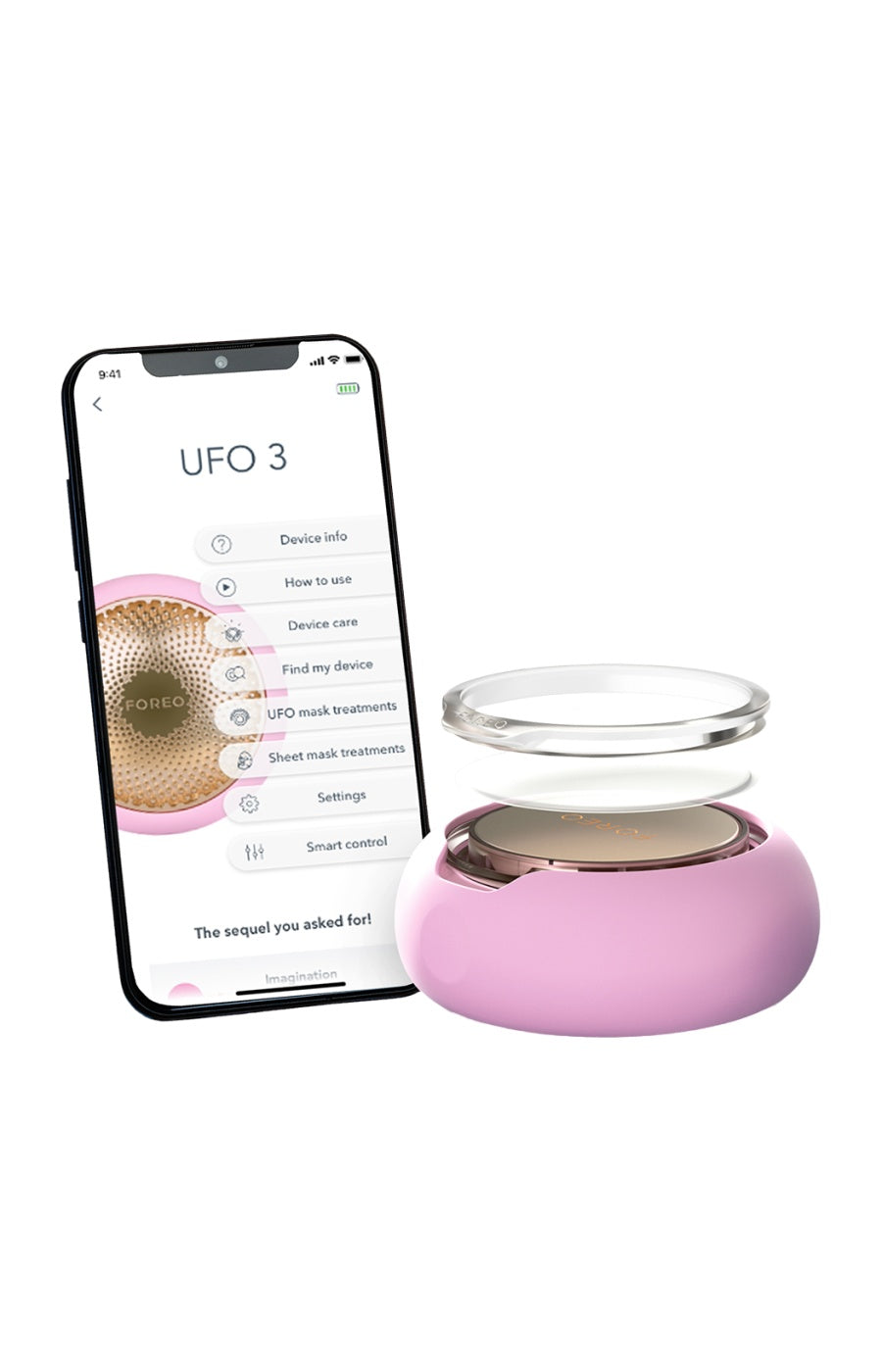 UFO™ 3- Appareil masques & luminothérapie intelligents - Visage - Pearl Pink