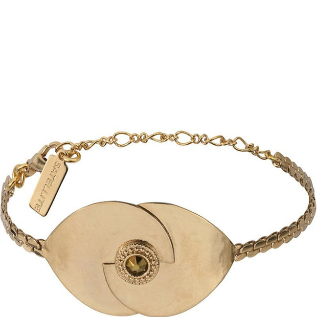Bracelet Toi et Moi - Métal doré à l’or jaune & cristaux