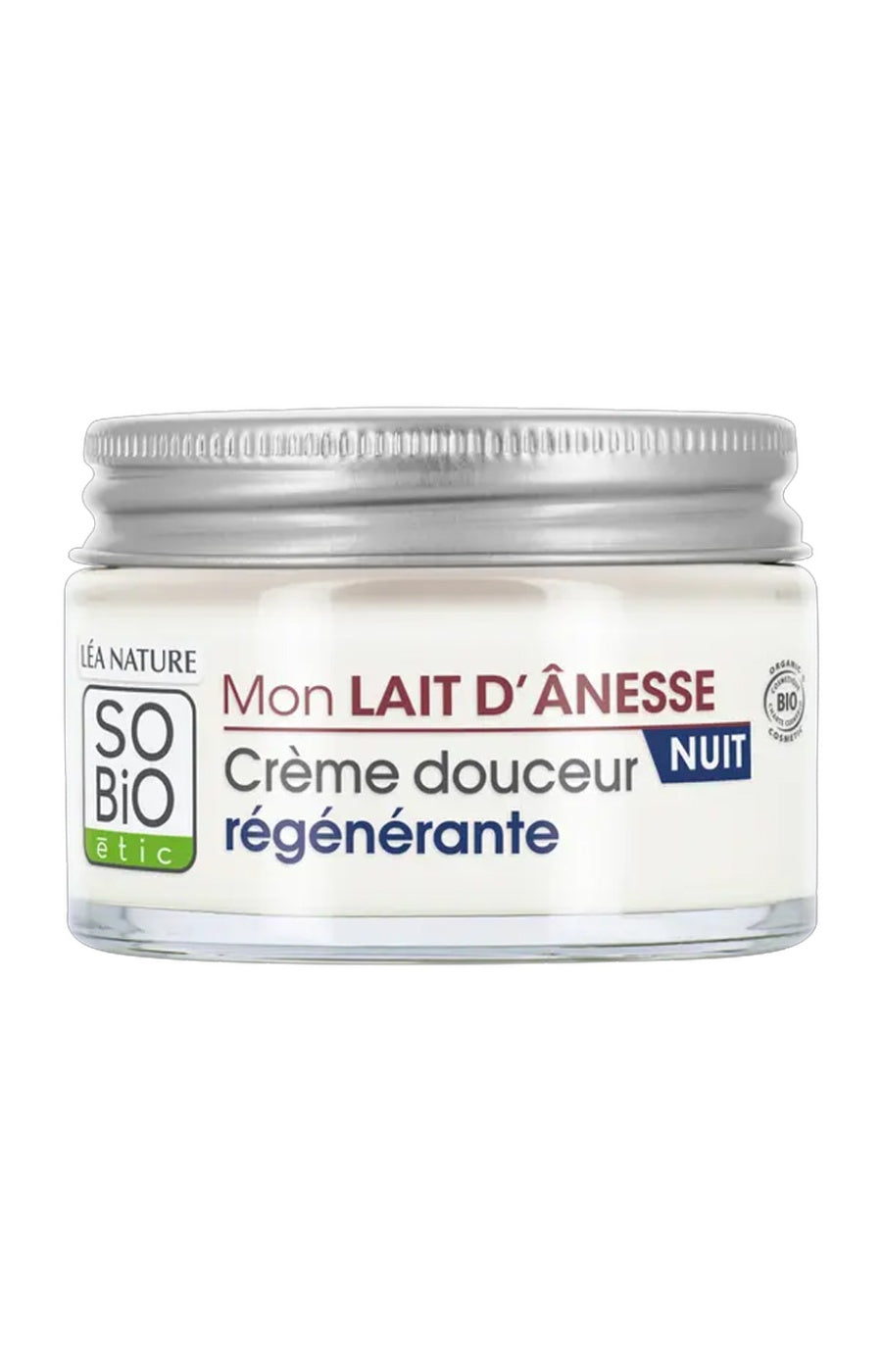 Crème de nuit régénérante bio - Lait d'ânesse - Visage - 50 ml