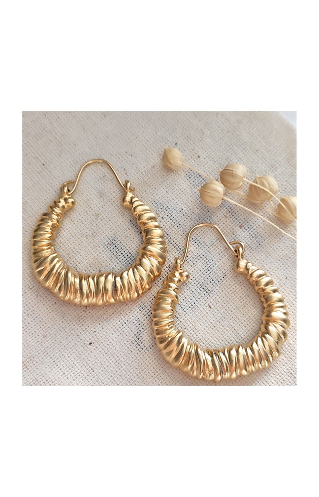 Boucles d'oreilles - Laiton plaqué or