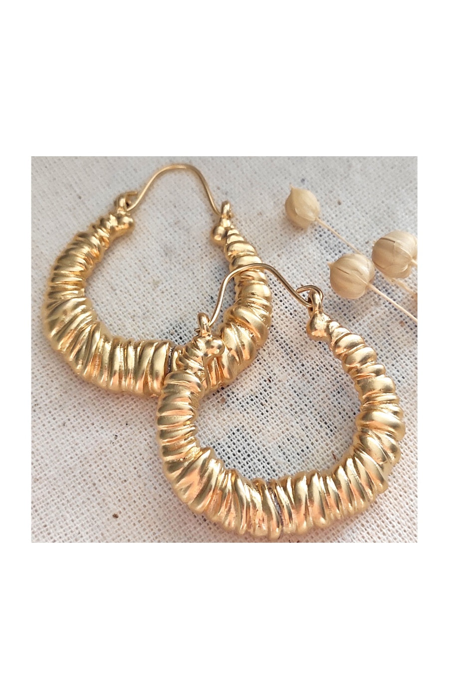 Boucles d'oreilles - Laiton plaqué or