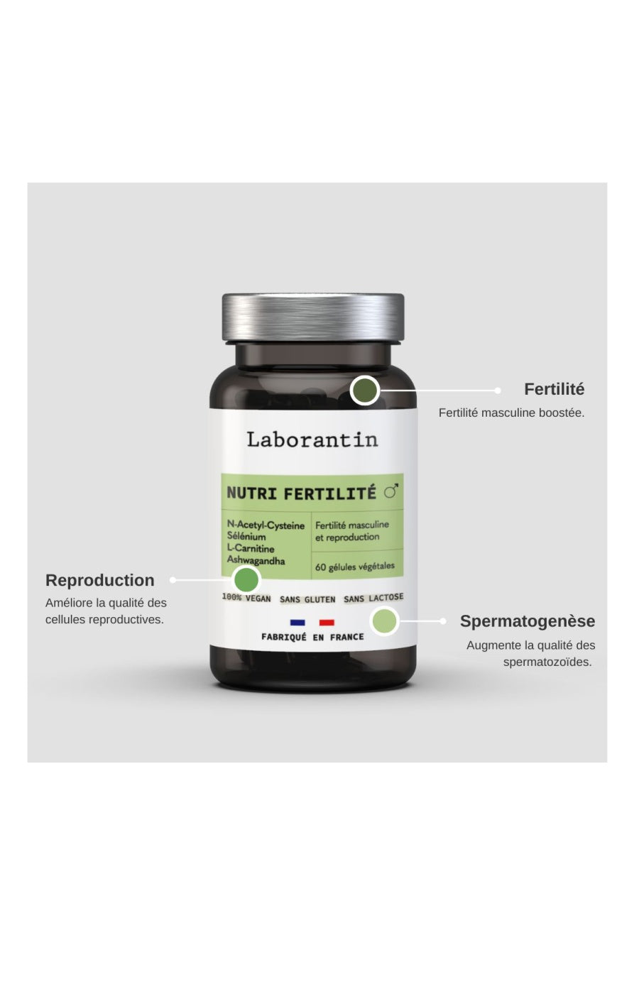 Compléments alimentaires - Nutri fertilité - Homme - 1 mois