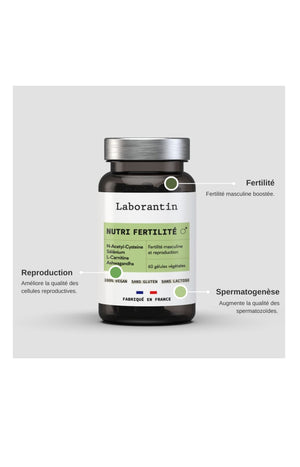Compléments alimentaires - Nutri fertilité - Homme - 1 mois