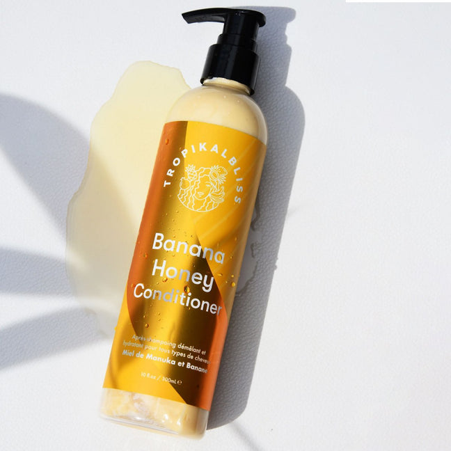 Après-shampoing hydratant & démêlant - Miel & banane - Cheveux bouclés - 300 ml
