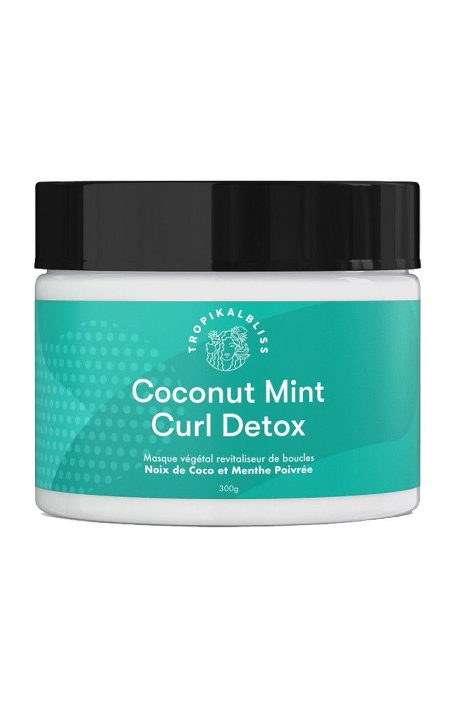 Masque détoxifiant - Noix de coco & menthe poivrée - Cheveux texturés - 300 g