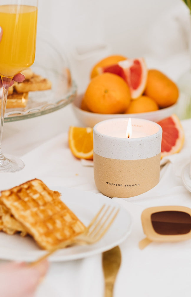 Bougie parfumée - Weekend Brunch - Bois de santal, mandarine & poivre rose - 200 g