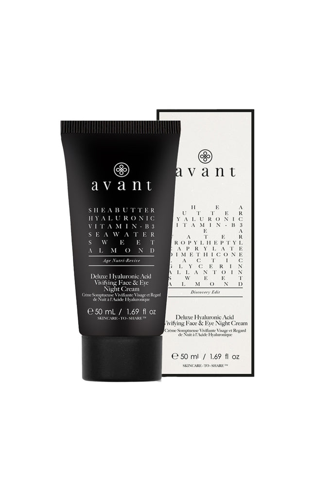 Crème vivifiante de nuit - Acide hyaluronique - Visage & yeux - 50 ml