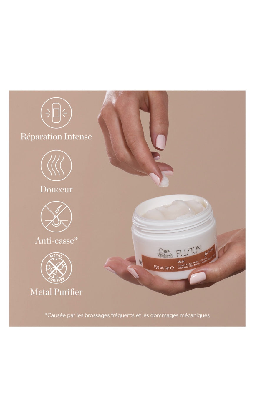 Masque réparation intense - Fusion Intense Repair - Cheveux abîmés & fragilisés - 75 ml