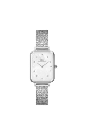 Montre à quartz - Acier inoxydable blanc & cristaux - Femme