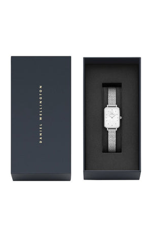 Montre à quartz - Acier inoxydable blanc & cristaux - Femme