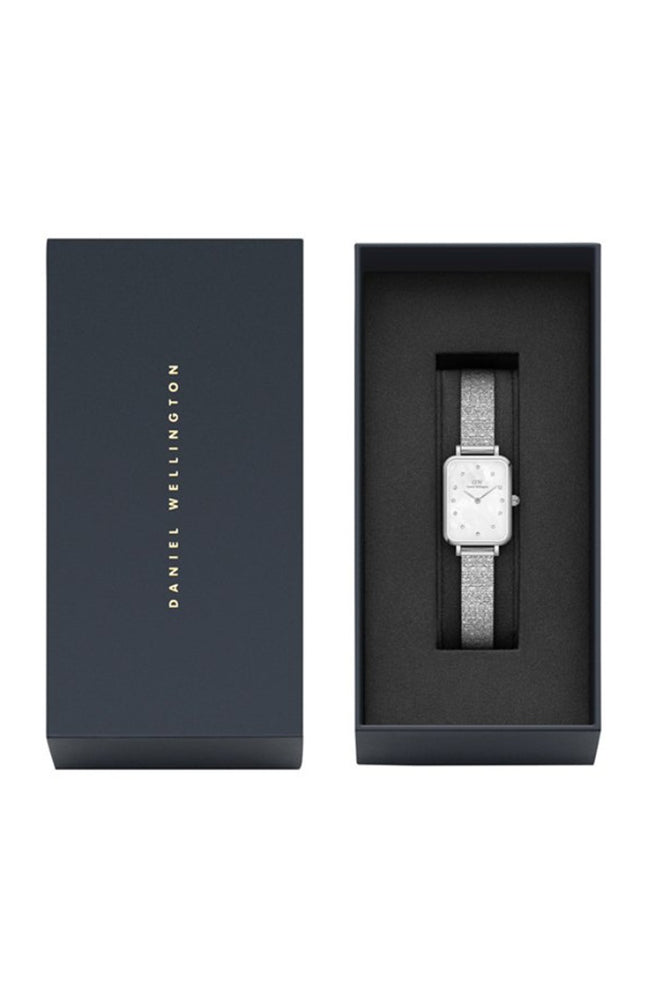 Montre à quartz - Acier inoxydable blanc & cristaux - Femme