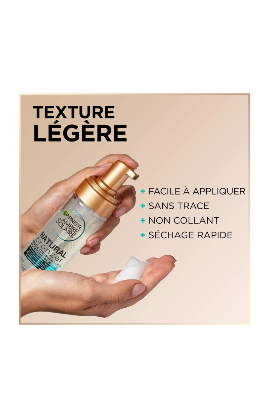 Mousse autobronzante naturelle - Eau de coco - Visage & corps - 200 ml