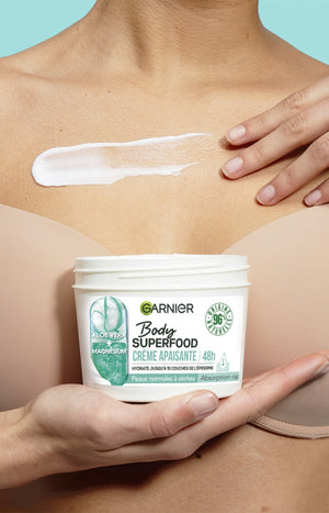 Crème apaisante - Superfood - Aloe vera & magnésium - Peaux normales à sèches - 380 ml