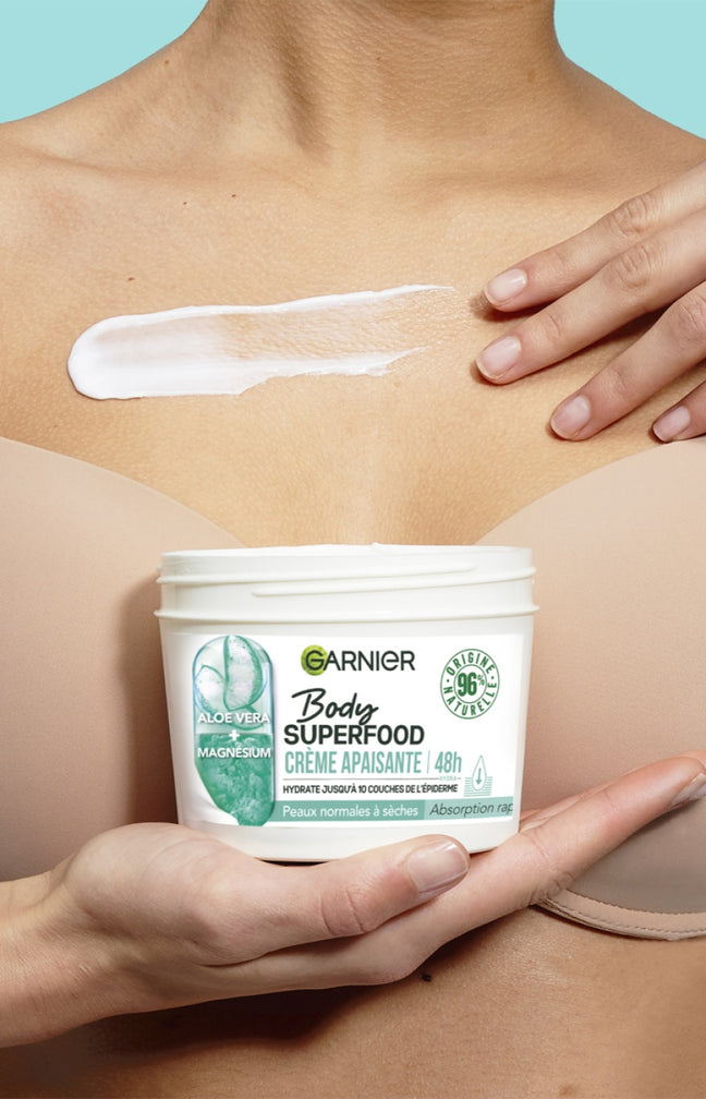 Crème apaisante - Superfood - Aloe vera & magnésium - Peaux normales à sèches - 380 ml