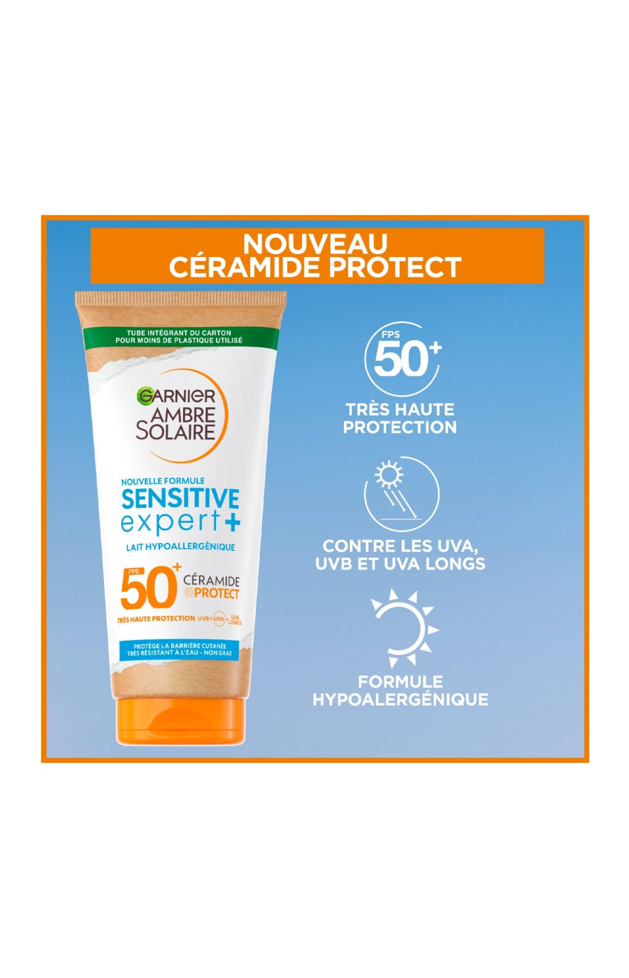 Lait solaire SPF 50+ - Céramides - Corps - 175 ml