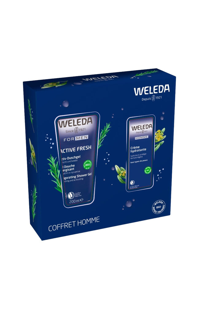Coffret énergisant - Gel douche & crème hydratante - Visage & corps - Homme