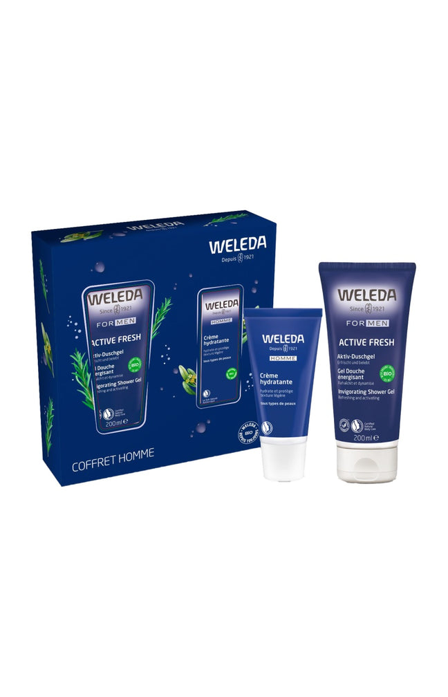 Coffret énergisant - Gel douche & crème hydratante - Visage & corps - Homme