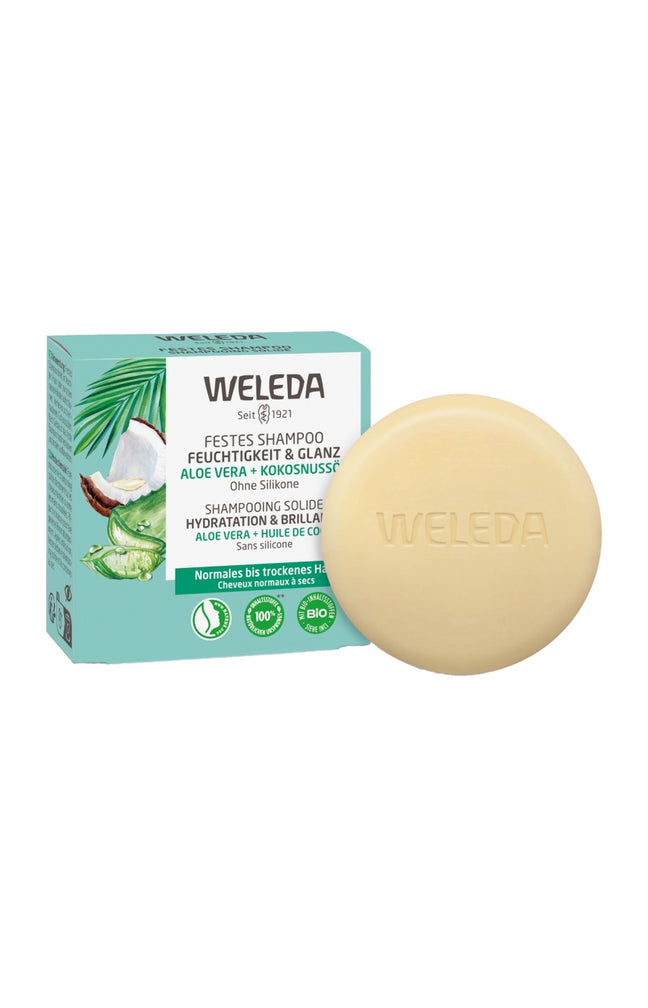 Shampoing solide hydratant bio - Aloe vera & coco - Cheveux secs - 50 g
