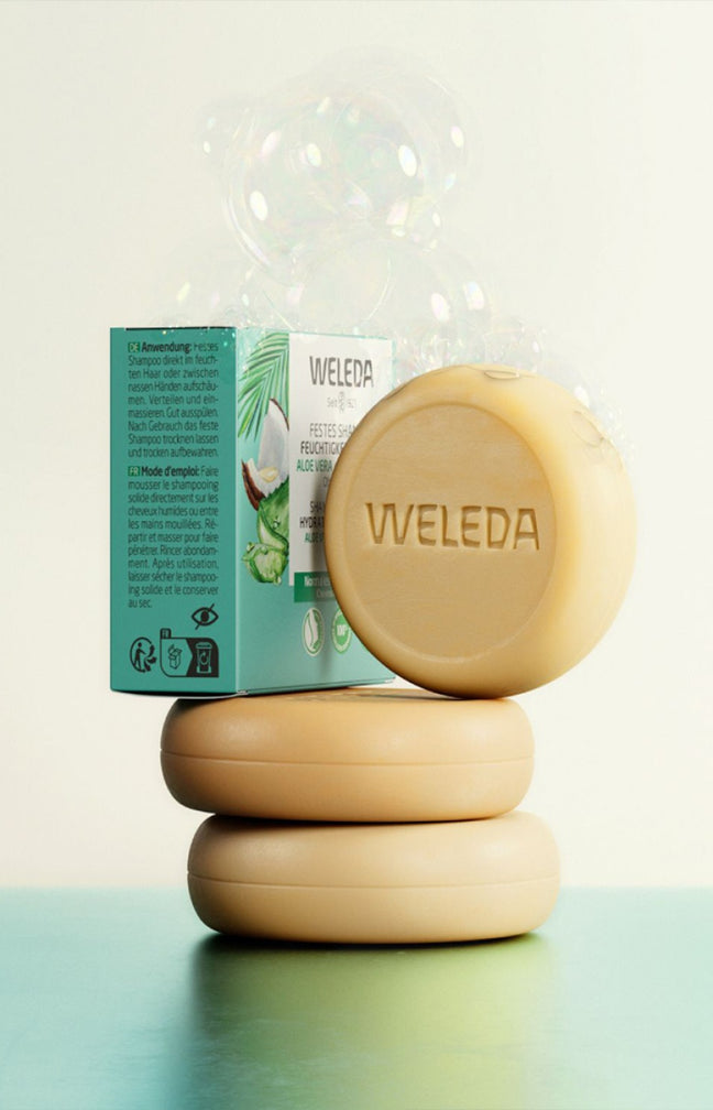 Shampoing solide hydratant bio - Aloe vera & coco - Cheveux secs - 50 g