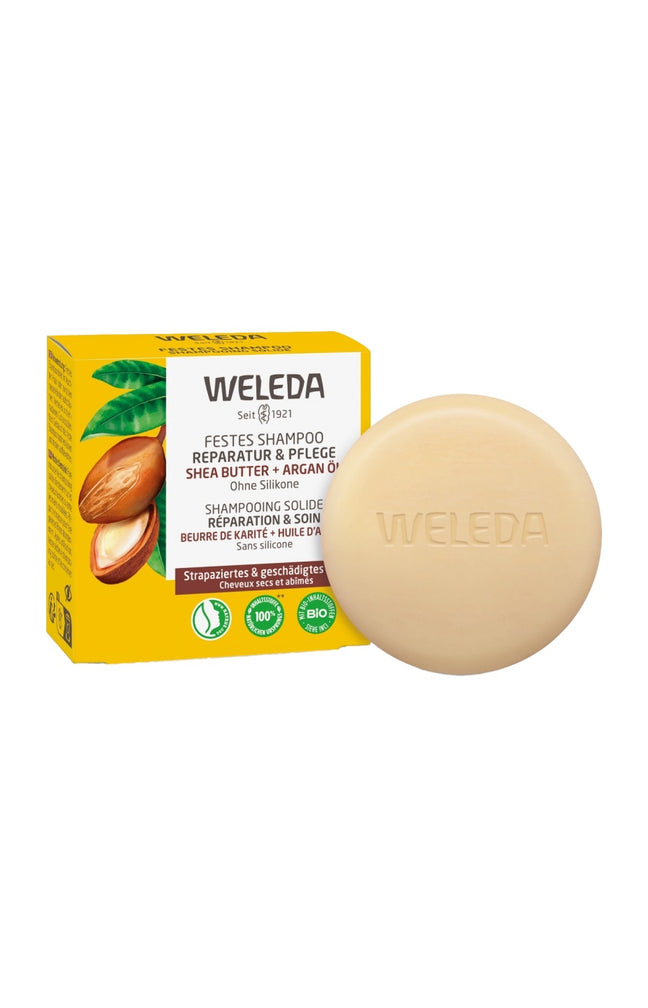 Shampoing solide réparateur bio - Karité & argan - Cheveux abîmés - 50 g