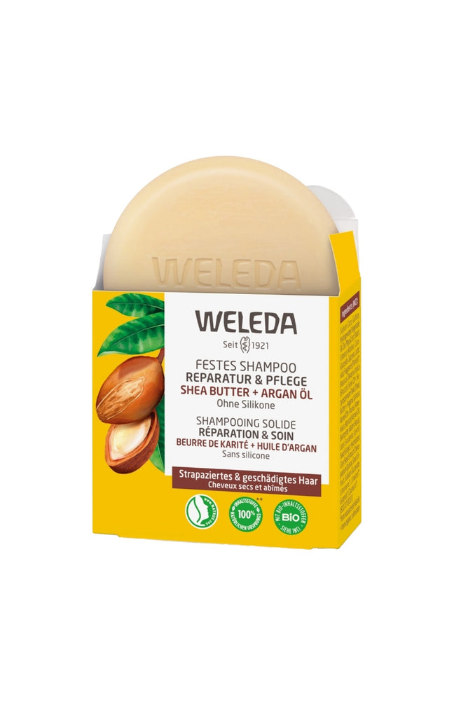 Shampoing solide réparateur bio - Karité & argan - Cheveux abîmés - 50 g