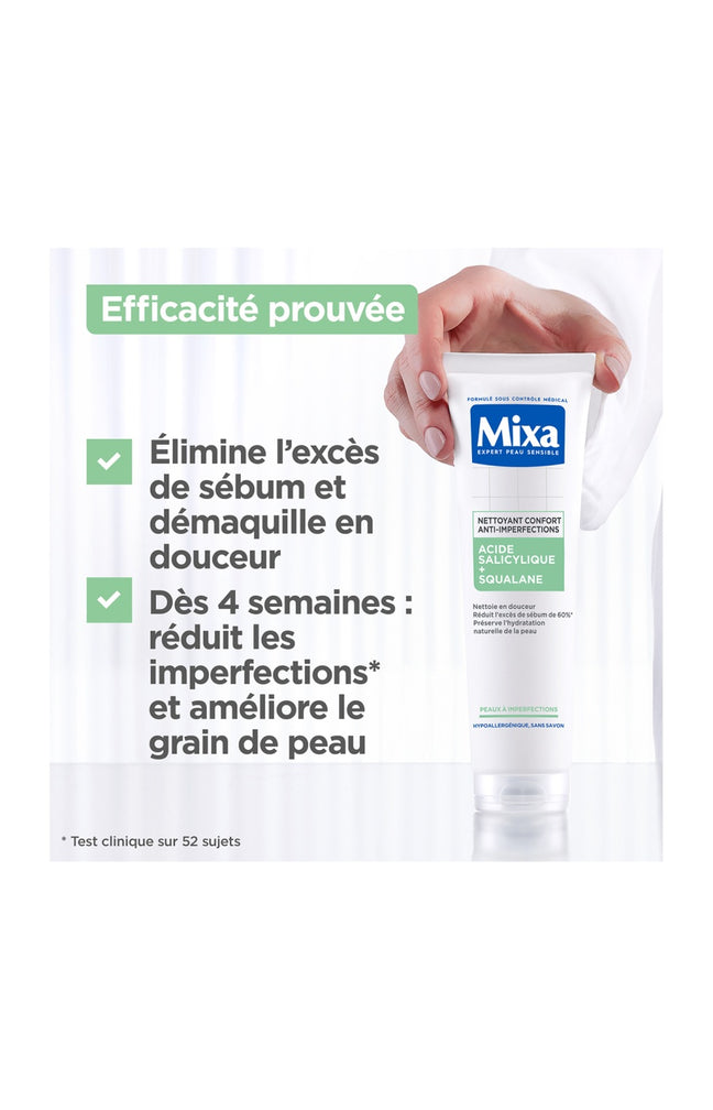 Gel nettoyant anti-imperfections - Acide salicylique & squalane - Peaux mixtes à grasses - 200 ml
