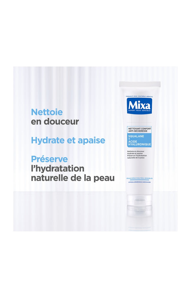 Gel nettoyant apaisant - Acide hyaluronique & squalane - Peaux sensibles - 200 ml